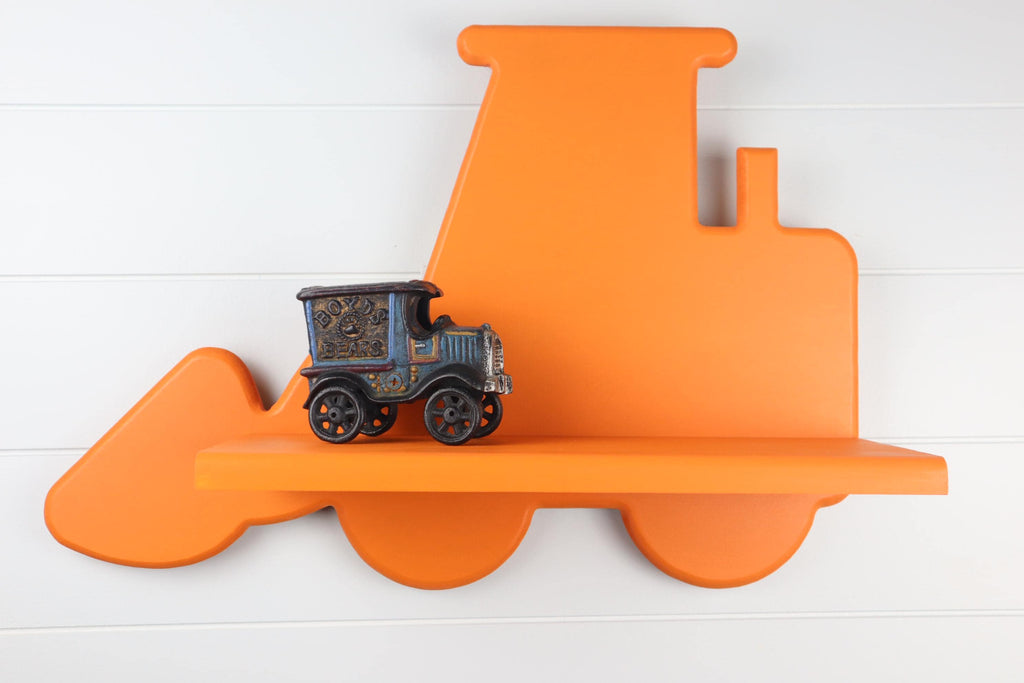 Hand Crafted Tractor Shelf for Children's Room, MDF and Solid Wood Construction