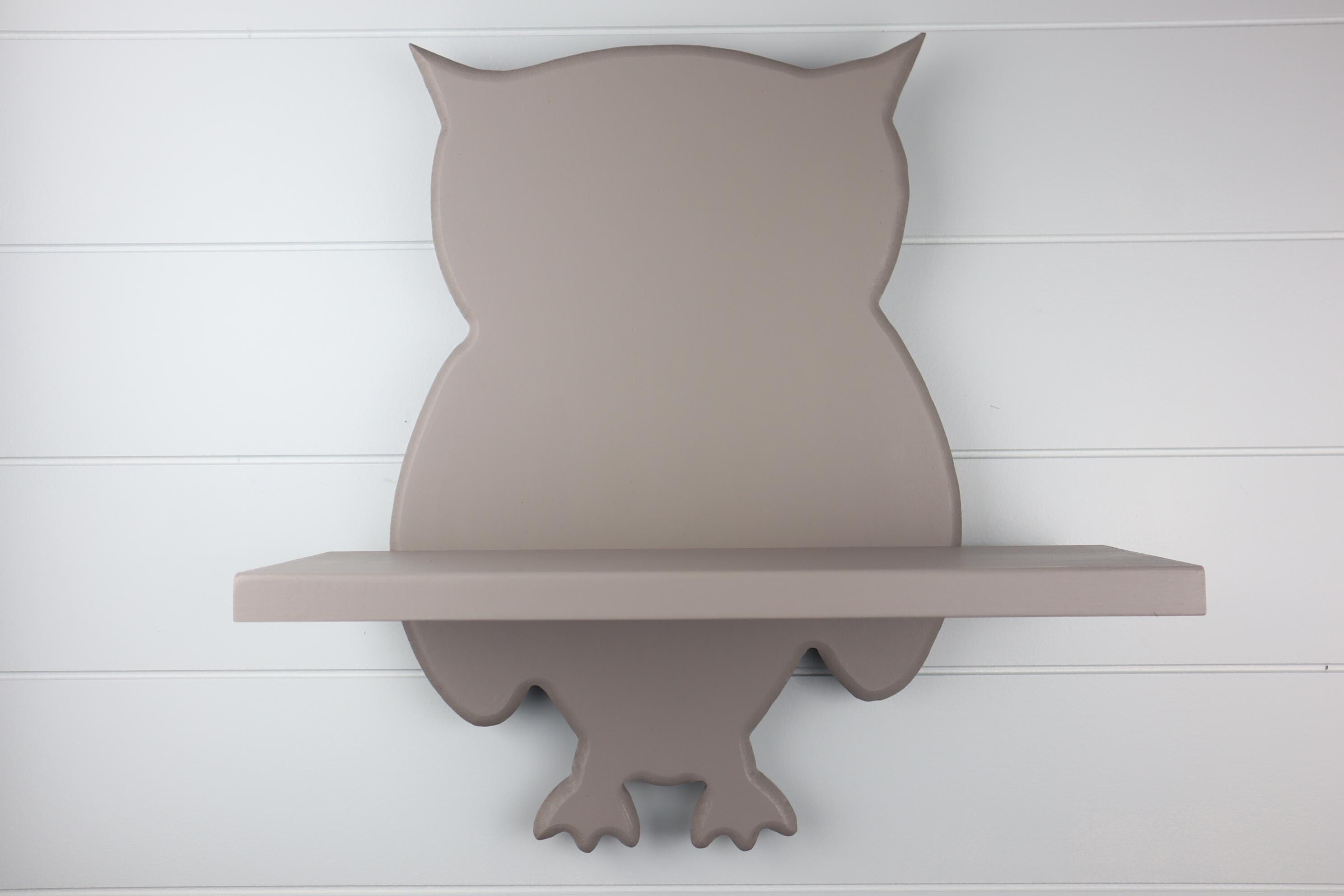 Hand-Crafted Owl Shelf: MDF and Solid Wood Children's Decor