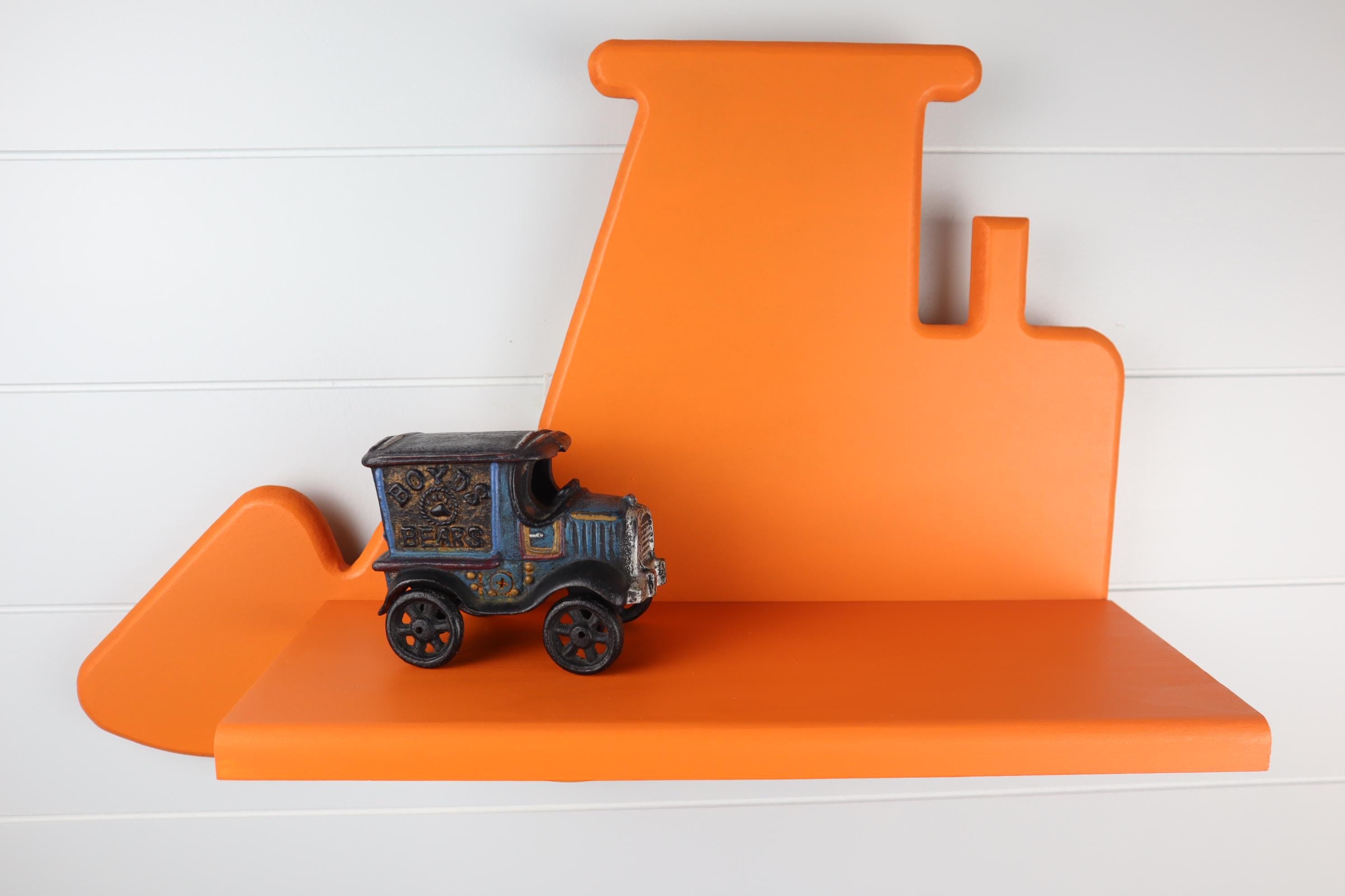 Hand Crafted Tractor Shelf for Children's Room, MDF and Solid Wood Construction