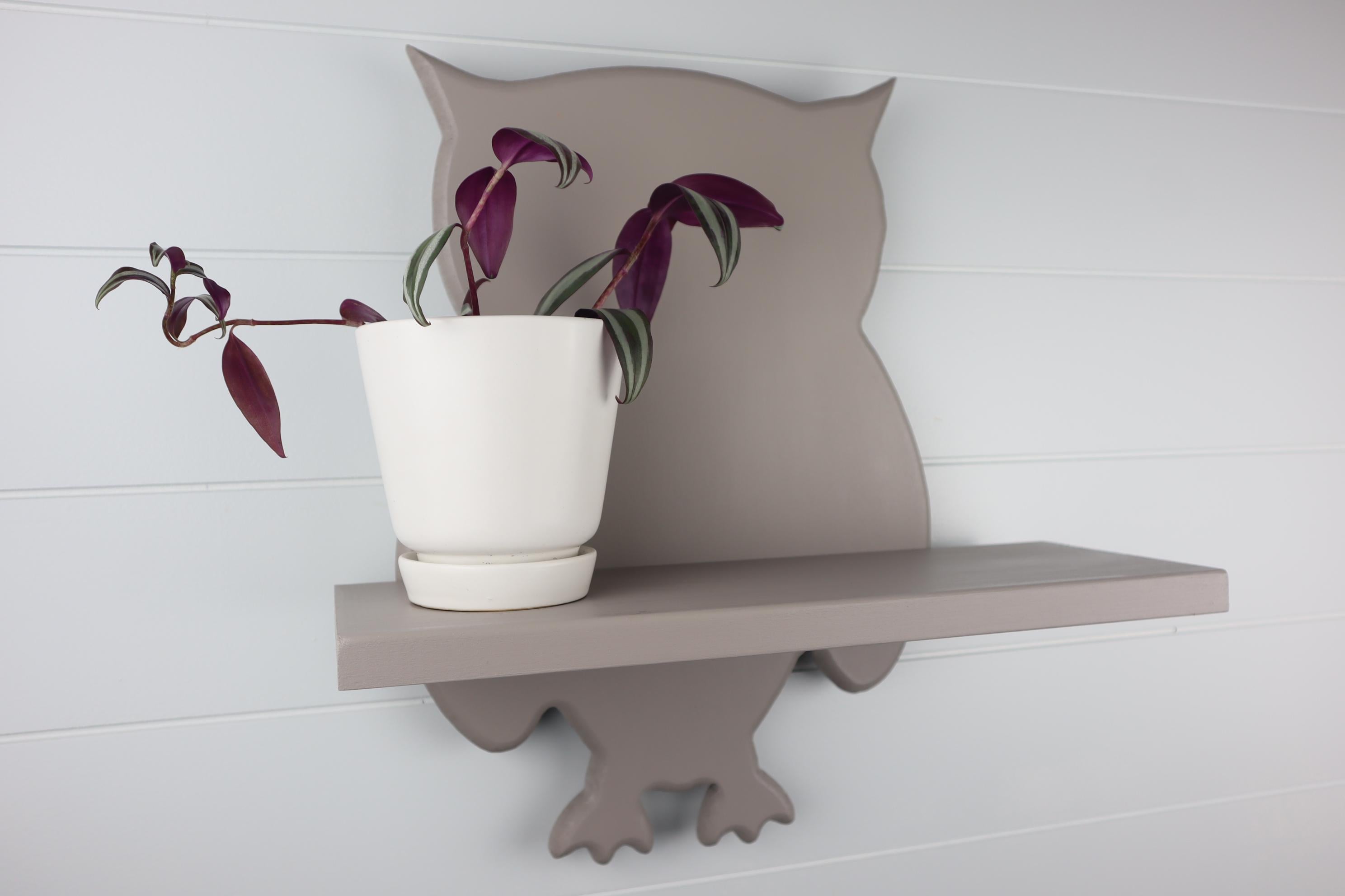 Hand-Crafted Owl Shelf: MDF and Solid Wood Children's Decor