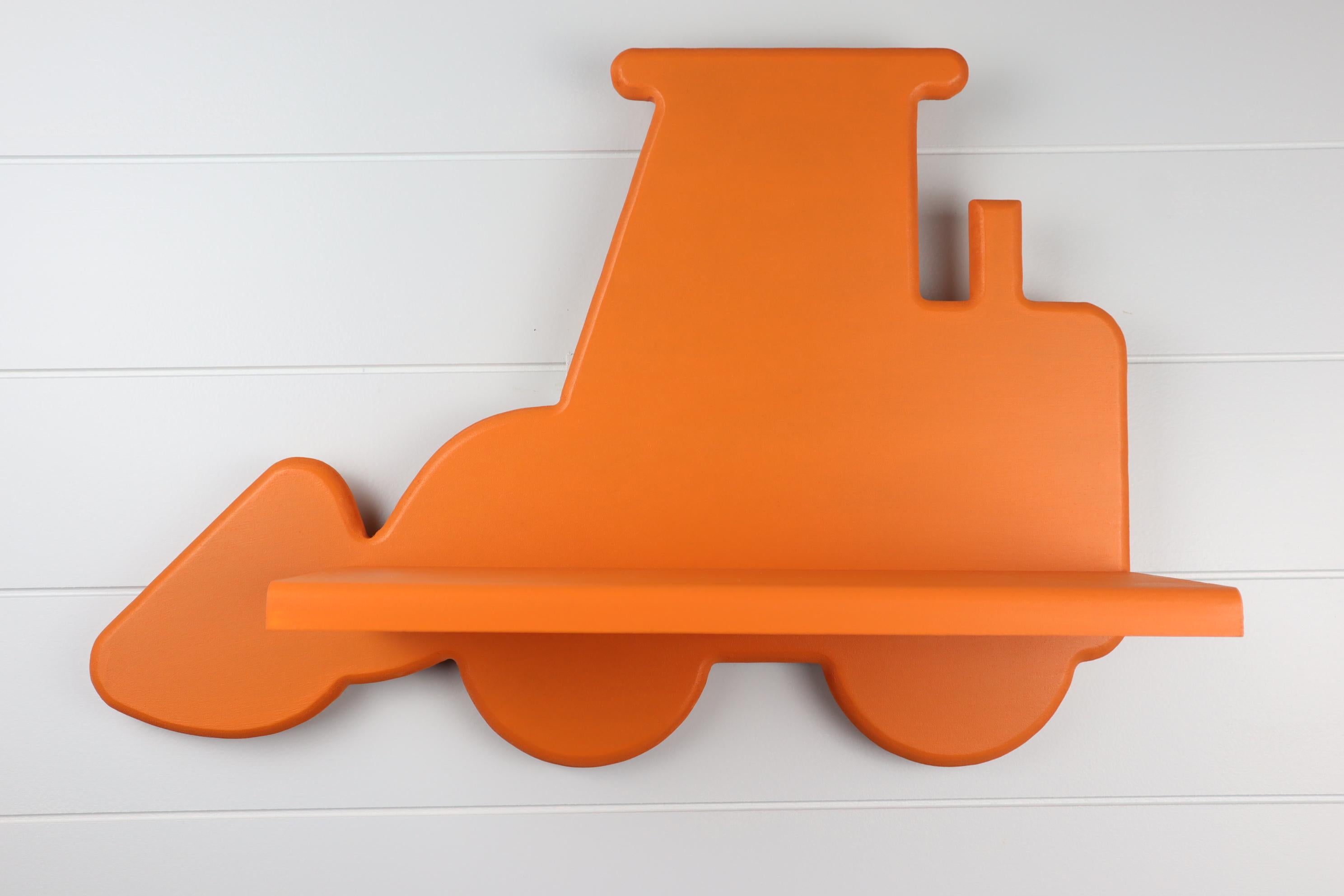 Hand Crafted Tractor Shelf for Children's Room, MDF and Solid Wood Construction