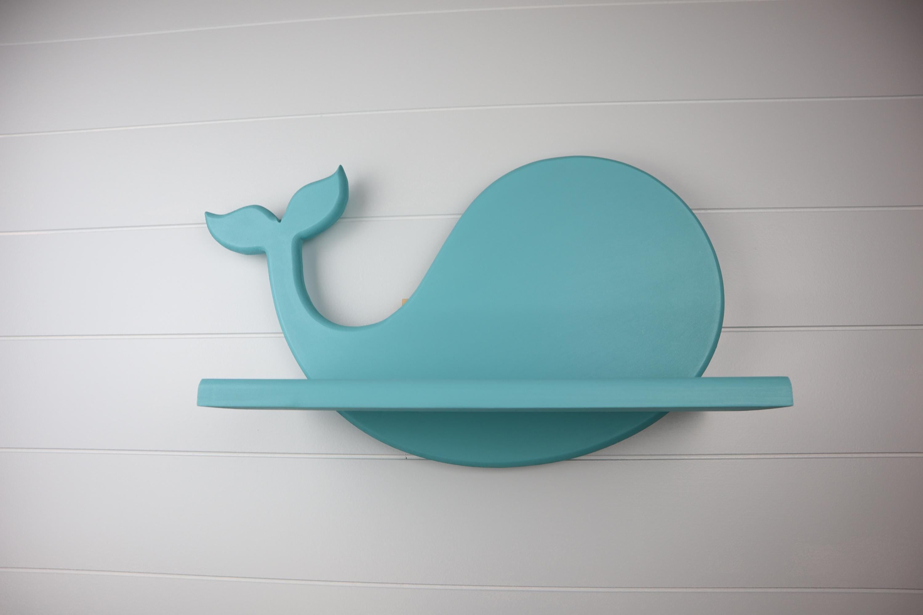 Hand-Crafted Whale Shelf for Children's Room, MDF and Solid Wood Construction