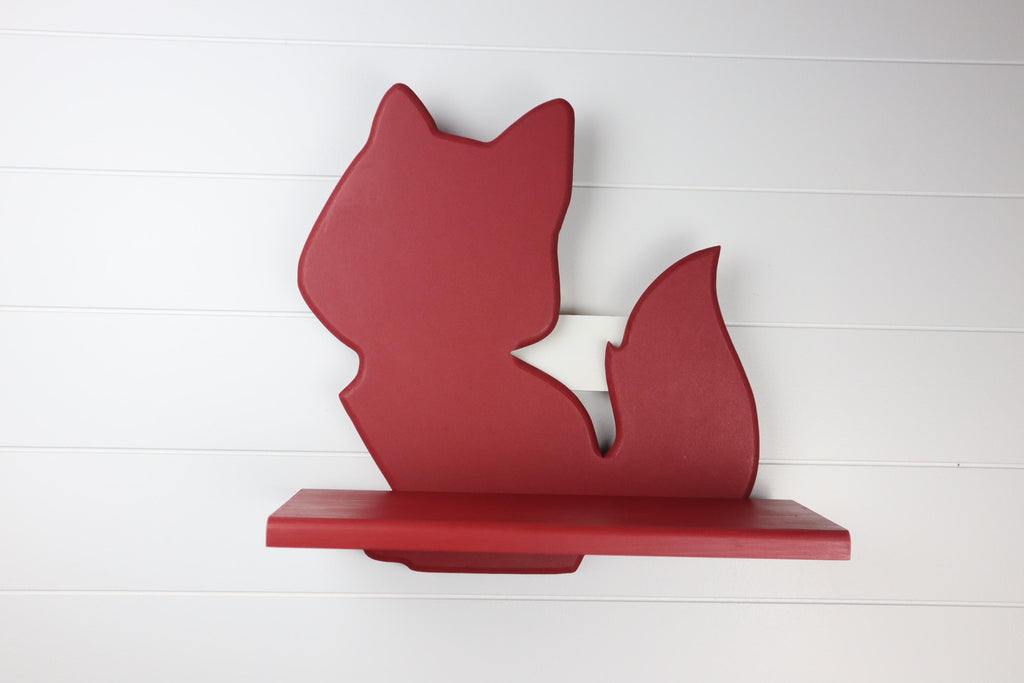 Hand-Crafted Fox Children's Shelf, MDF and Solid Wood Display Furniture