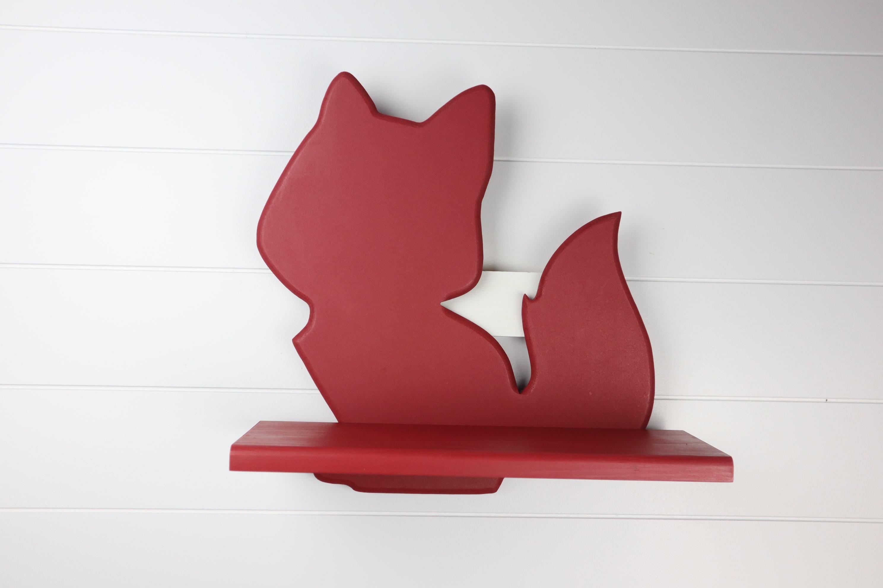 Hand-Crafted Fox Children's Shelf, MDF and Solid Wood Display Furniture