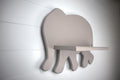 Hand Crafted Elephant Children's Shelf, MDF and Solid Wood Design