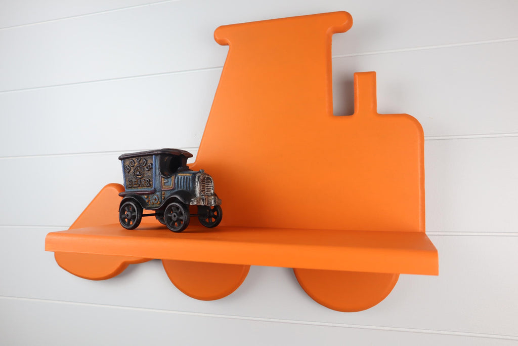 Hand Crafted Tractor Shelf for Children's Room, MDF and Solid Wood Construction