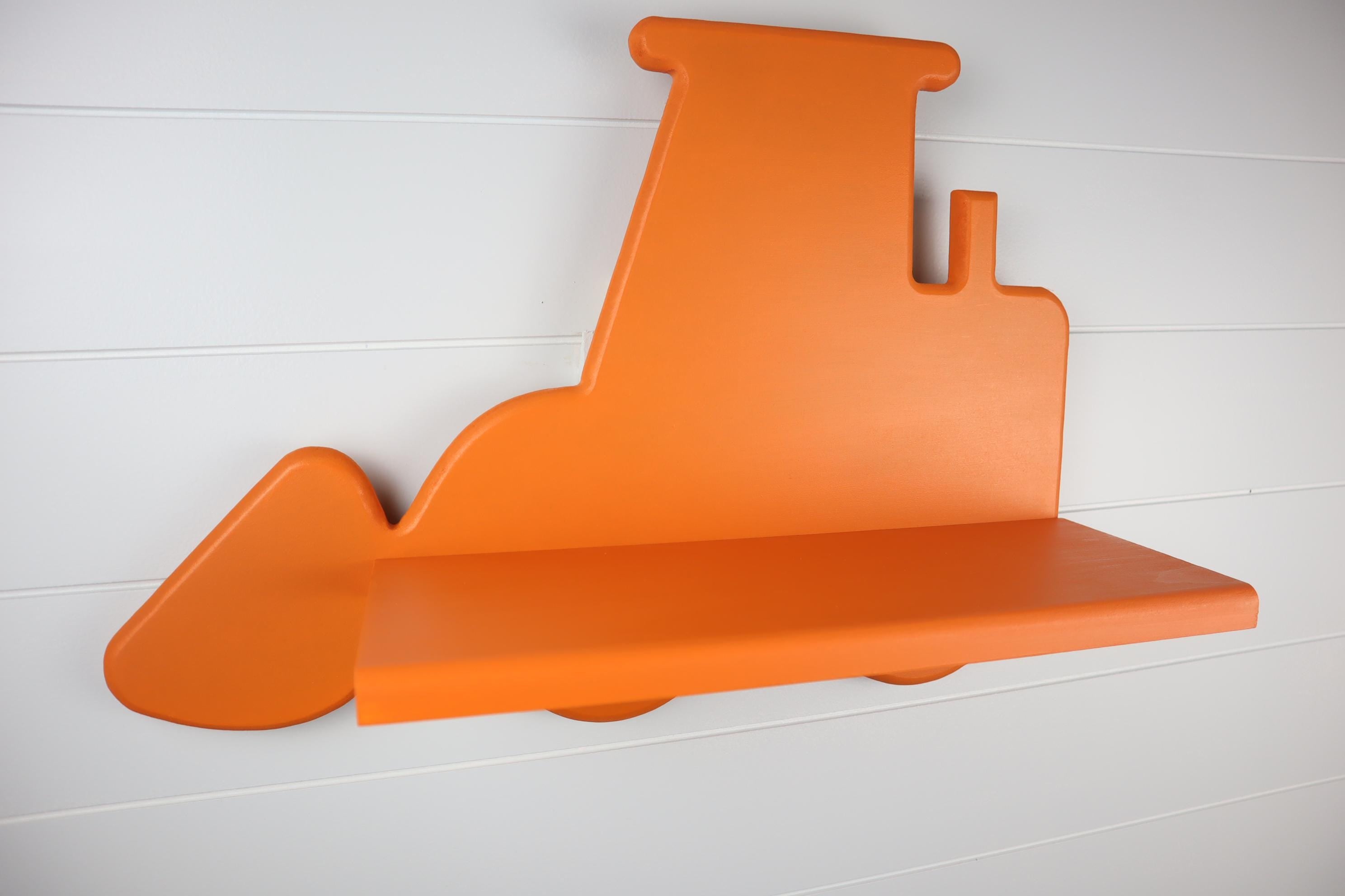 Hand Crafted Tractor Shelf for Children's Room, MDF and Solid Wood Construction