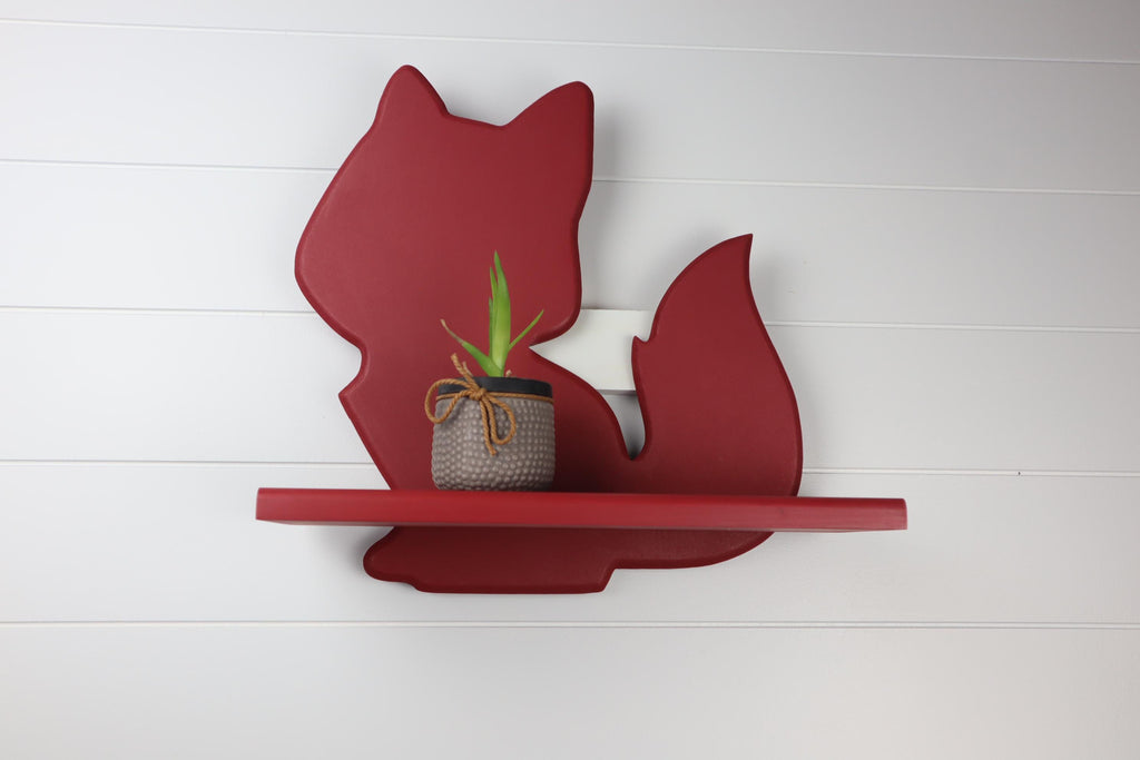 Hand-Crafted Fox Children's Shelf, MDF and Solid Wood Display Furniture