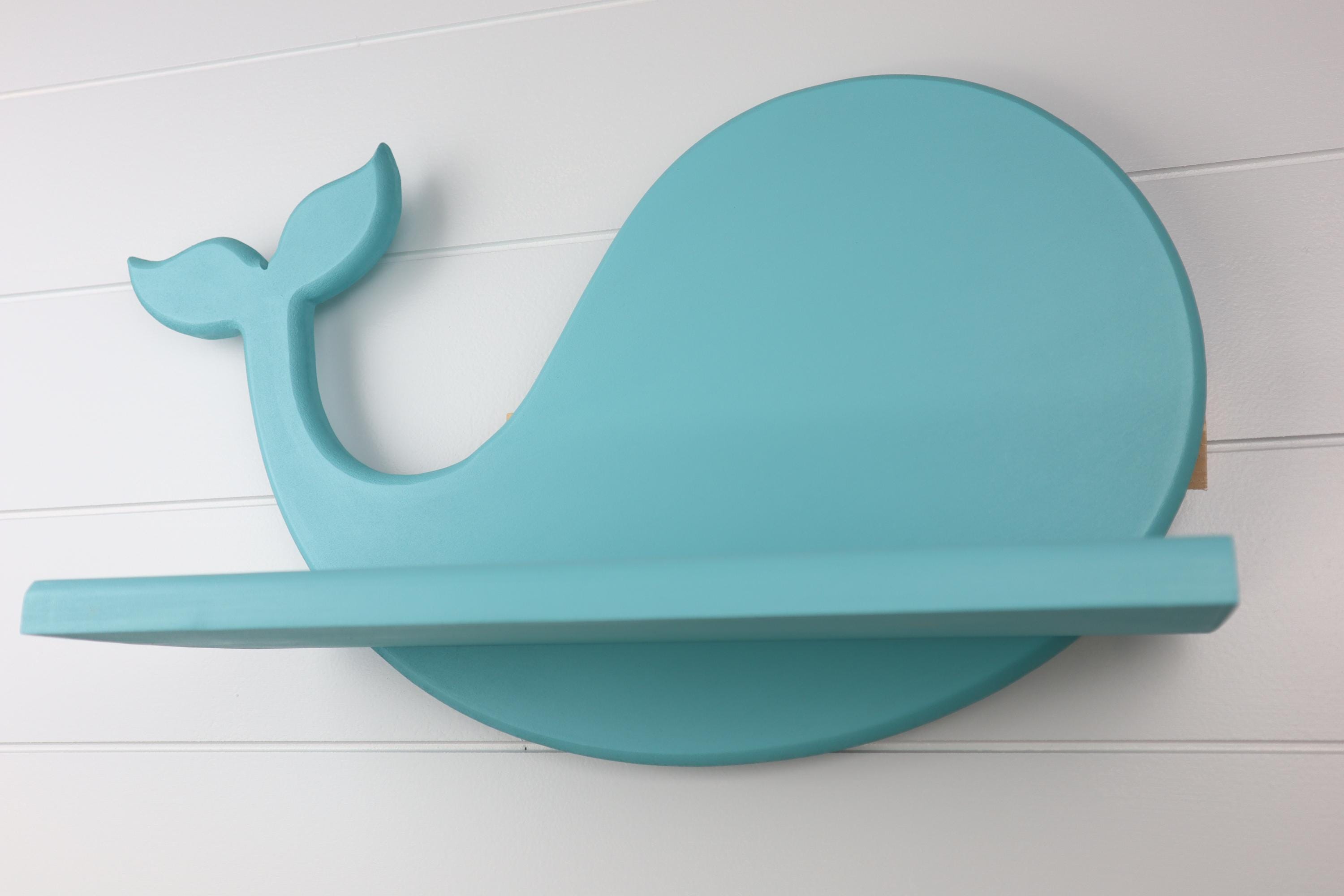 Hand-Crafted Whale Shelf for Children's Room, MDF and Solid Wood Construction